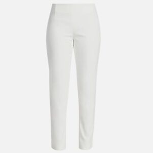 Lela Rose the Pearl Lynn Ponte Pants Womens 0 White Stretch High Rise